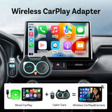 Ottocast 2 in 1 Cabin Care Wireless CarPlay Adapter Camera for Pet Baby Kid for iPhone Car Accessories New Year Gift for Family