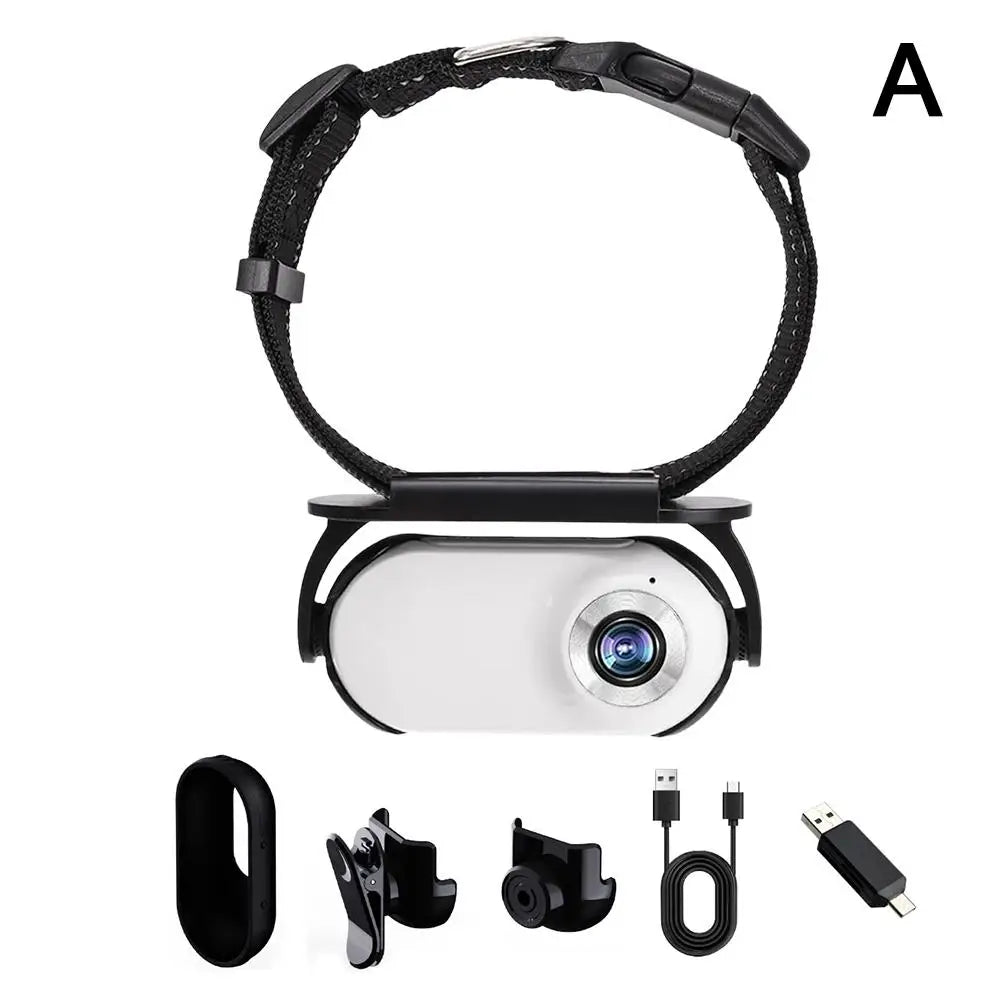 Pet Collar Camera For Pet Cameras & Monitors 360-degree Rotation 120-degree Wide-angle Mini Body Outdoor Portable Pocket Ca Z6E0