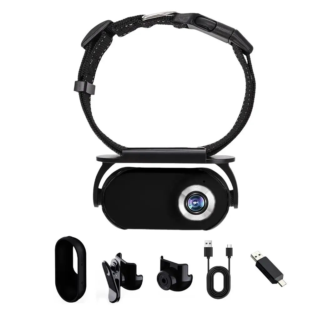 Pet Collar Camera For Pet Cameras & Monitors 360-degree Rotation 120-degree Wide-angle Mini Body Outdoor Portable Pocket Ca Z6E0