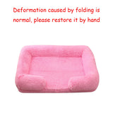 Square Dog Bed Plush Pet Bed Winter Thickened Pad House for Dogs Bed Cat Sofa for Flyffy Dogs Sleeping Bed Sofa Removable Mat