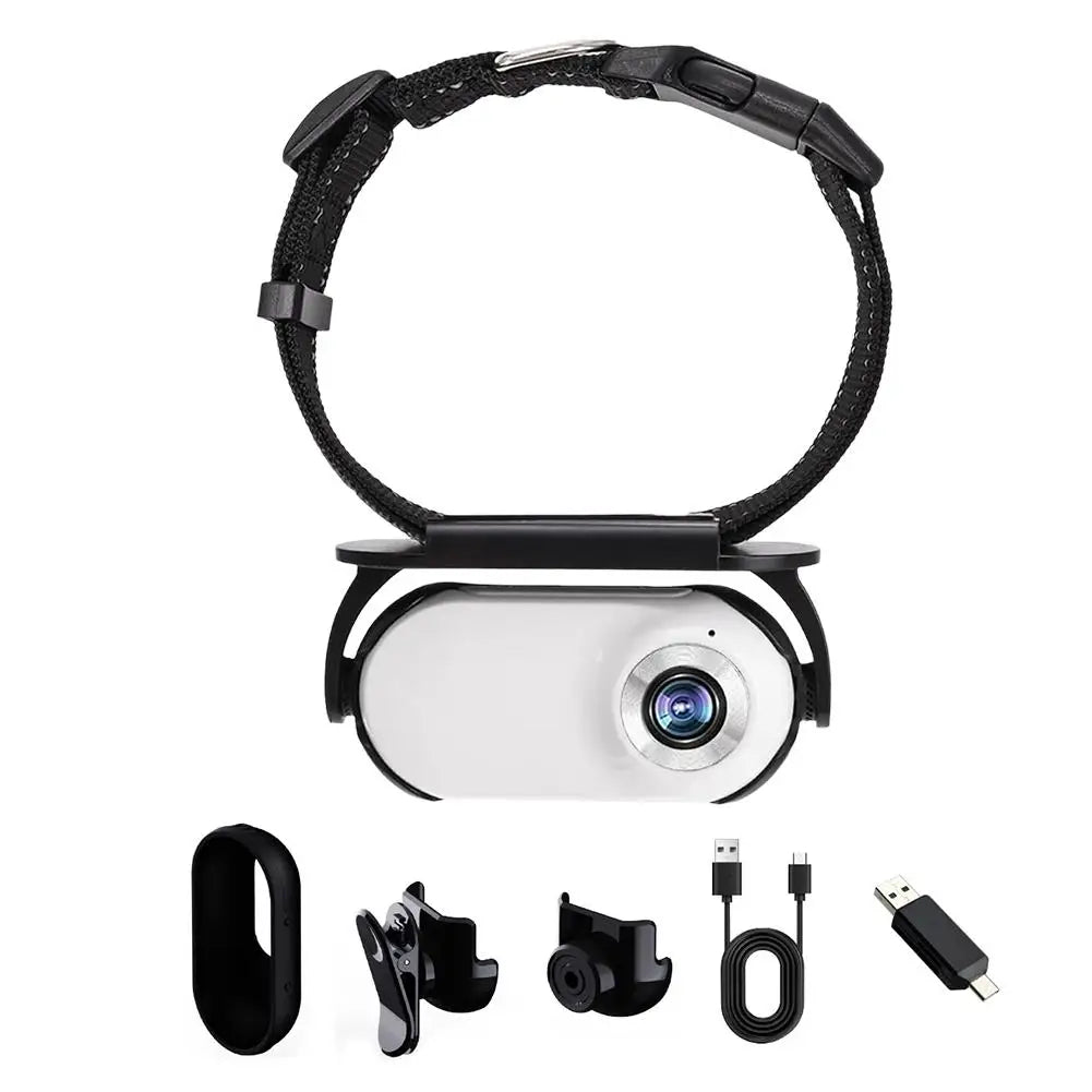 Pet Collar Camera For Pet Cameras & Monitors 360-degree Rotation 120-degree Wide-angle Mini Body Outdoor Portable Pocket Ca Z6E0