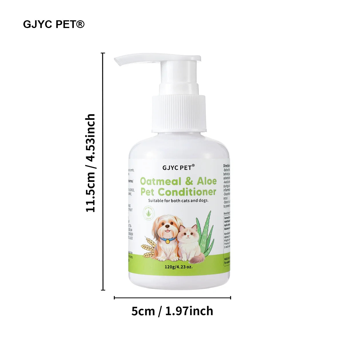 Natural Pet Conditioner Detangling Hydrating Formula For Cats Dogs Leaves Coat Soft Shiny Strong With Long-Lasting Scent