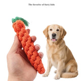 Carrot Shape Pet Knot Toy for Dog And Cat Cotton Rope Chew Toy Indoor Dog Toys Cat Toys Dog Accessories