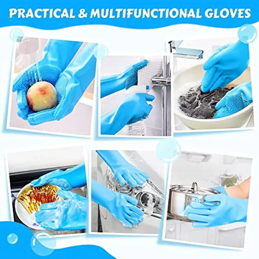 Pet Grooming Gloves Dog Cat Bathing Cleaning Glove Shampoo Scrubber Clean Soft Silicone Hair Removal Glove Hand Skin Protection