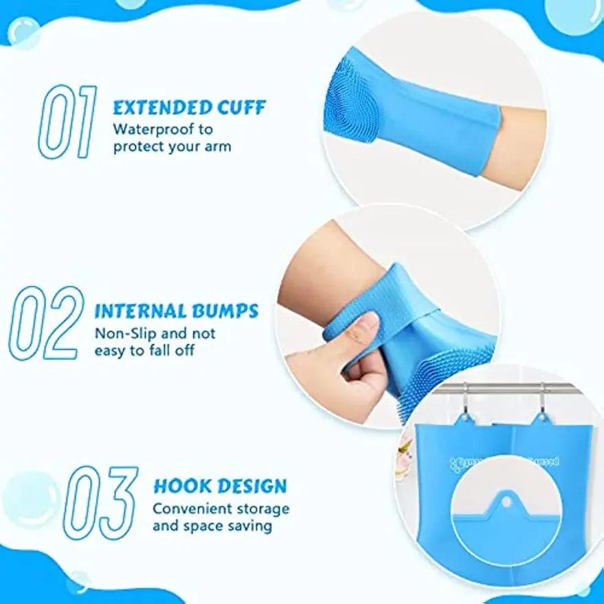 Pet Grooming Gloves Dog Cat Bathing Cleaning Glove Shampoo Scrubber Clean Soft Silicone Hair Removal Glove Hand Skin Protection