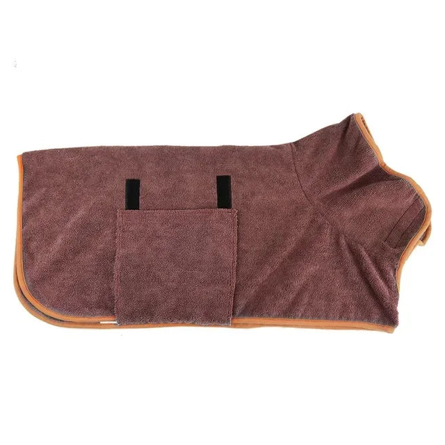 Pet Bathrobe Higly Absorbent Dog Drying Coat Quick Dry Adjustable Towel Cloth For Small Medium Large Pet Dog Cat Bath Robe