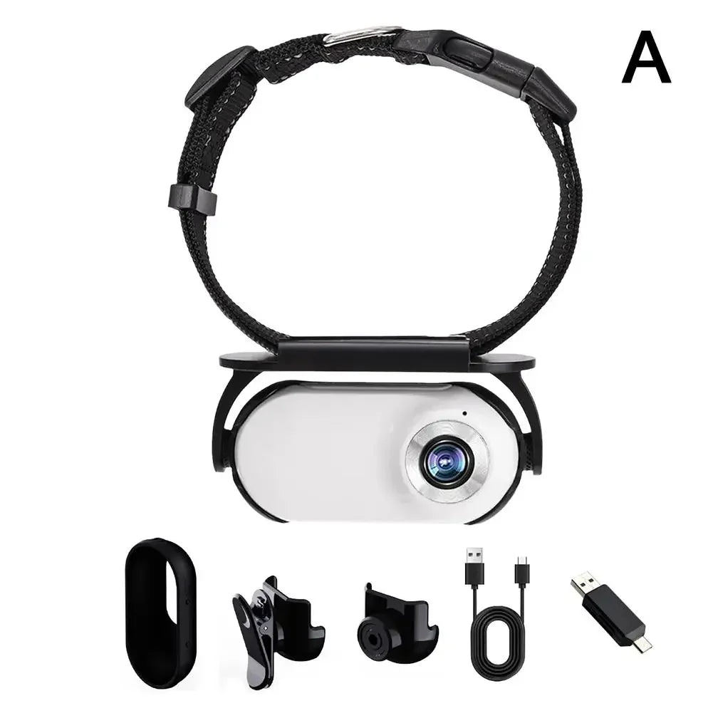 Pet Collar Camera For Pet Cameras & Monitors 360-degree Rotation 120-degree Wide-angle Mini Body Outdoor Portable Pocket Ca Z6E0