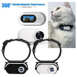 Pet Collar Camera For Pet Cameras & Monitors 360-degree Rotation 120-degree Wide-angle Mini Body Outdoor Portable Pocket Ca Z6E0