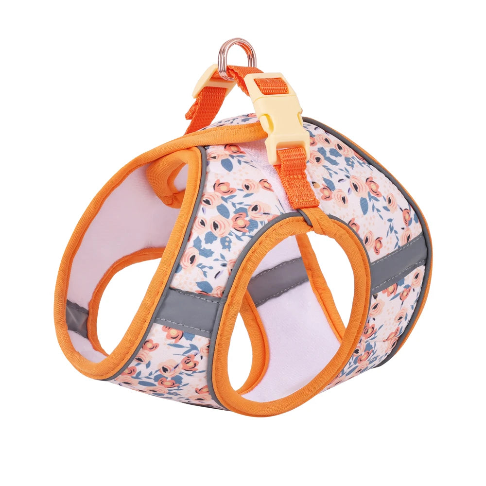 Small Dog Harness Leash Set Cute Traction Bracelet Medium Cat Collar Suit Soft Puppy Vest Harness Adjustable Pet Accessories
