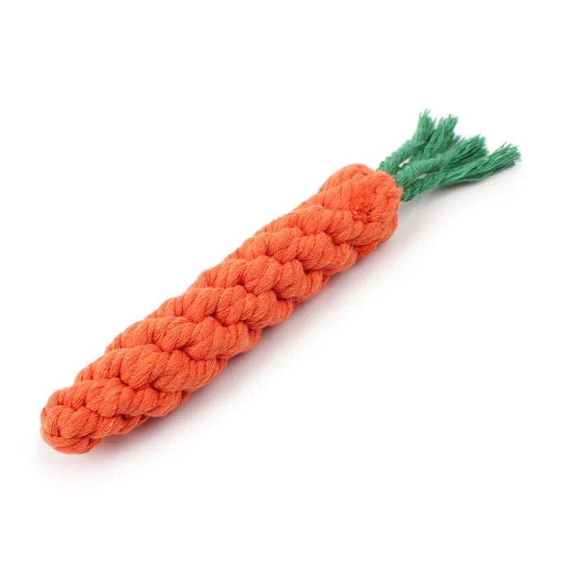 Carrot Shape Pet Knot Toy for Dog And Cat Cotton Rope Chew Toy Indoor Dog Toys Cat Toys Dog Accessories