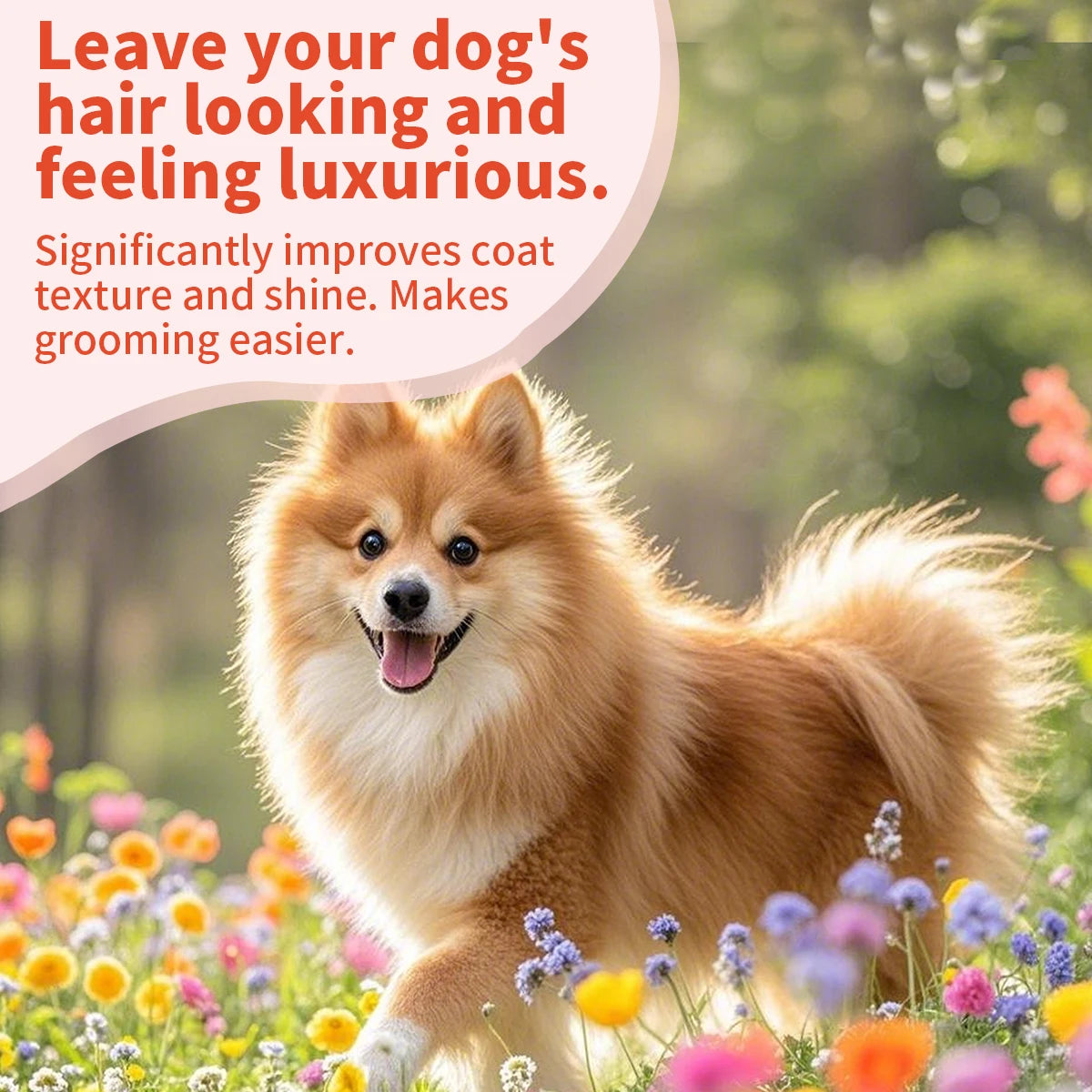 Natural Pet Conditioner Detangling Hydrating Formula For Cats Dogs Leaves Coat Soft Shiny Strong With Long-Lasting Scent