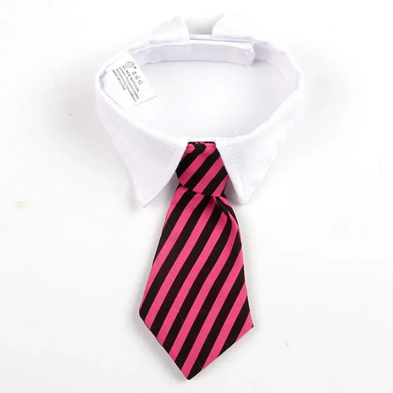 Pet Dog Cat Formal Necktie Tuxedo Bow Tie Black and Red Collar for Dog & Cat Pet Accessories for Wedding Holiday and Party Gift