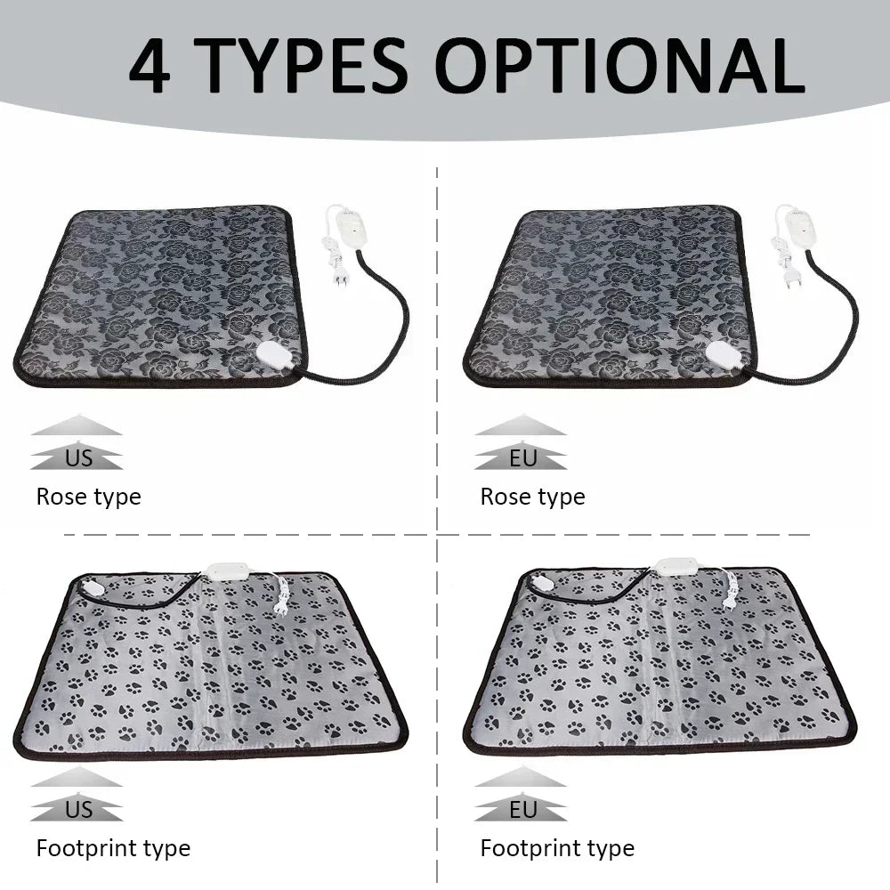 Winter Pet Heating Blanket Waterproof Wearable Wear Resistant Temperature Warm Cat Dog Mattress Indoor Heating Pad Pet Supplies